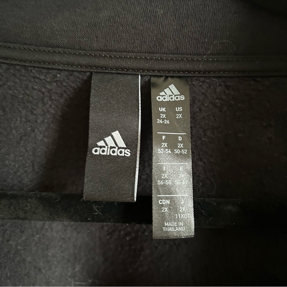 Adidas Black Relaxed Fit 1/2 Zipped Athletic Sweater - Picture 7 of 7